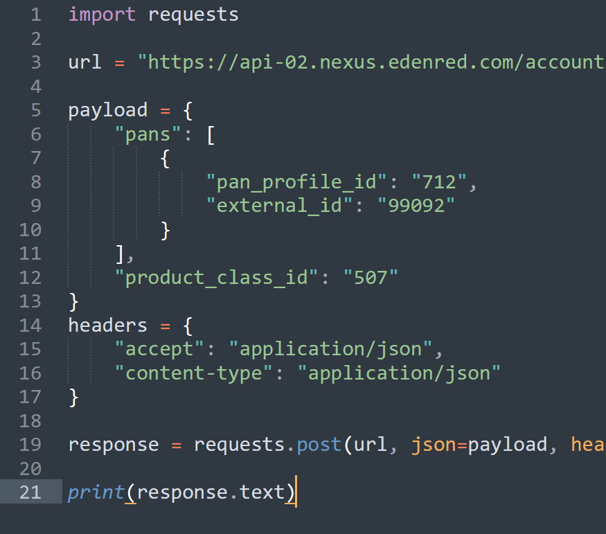 Image shows lines of code written in Python